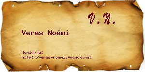 Veres Noémi névjegykártya
